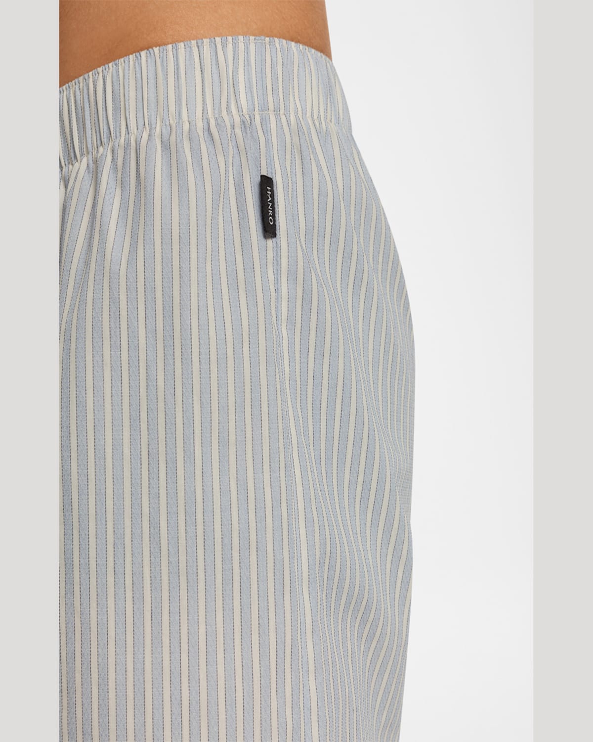 Hanro Fancy Woven Cotton Boxer In Light Stripe