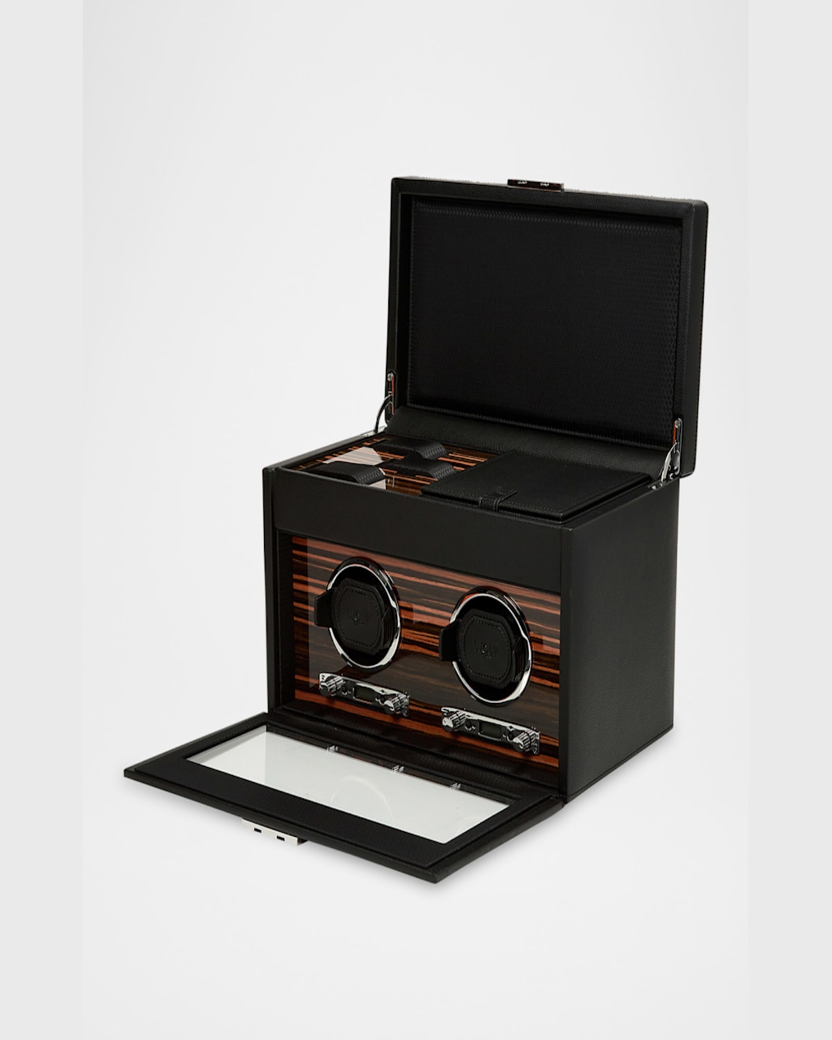 Wolf Roadster Double Watch Winder In Black