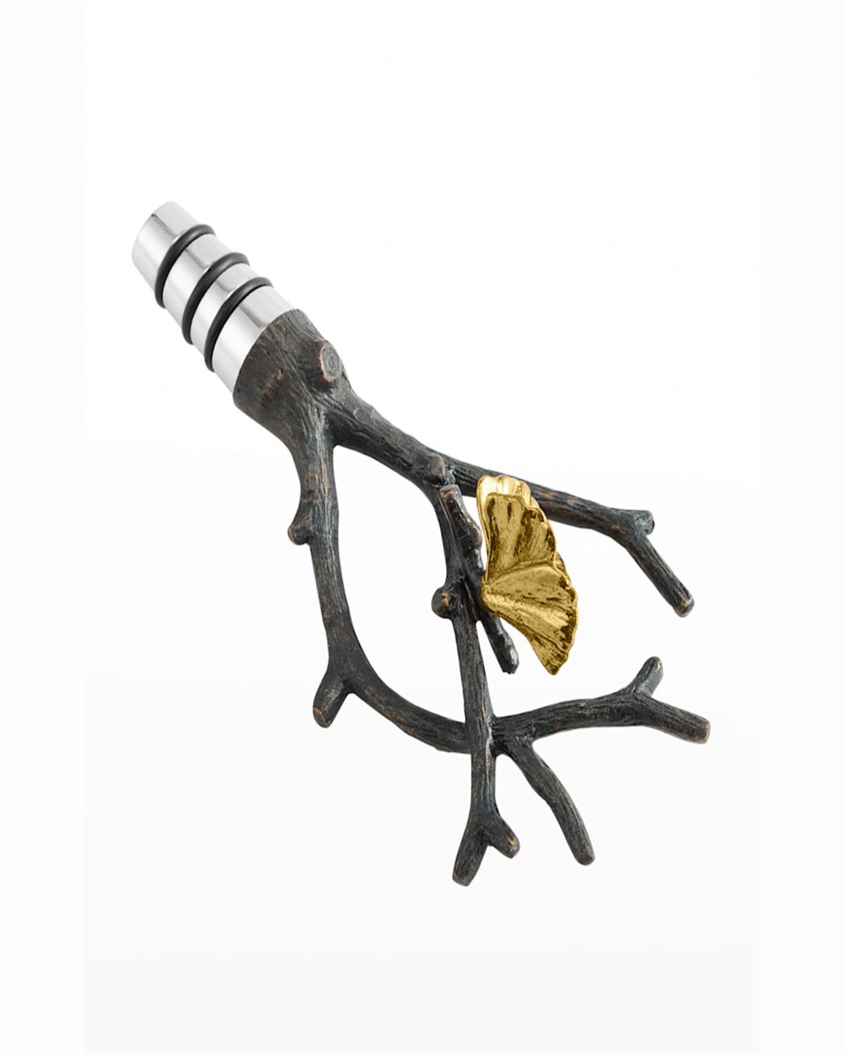 Michael Aram Butterfly Ginkgo Wine Stopper In Silver