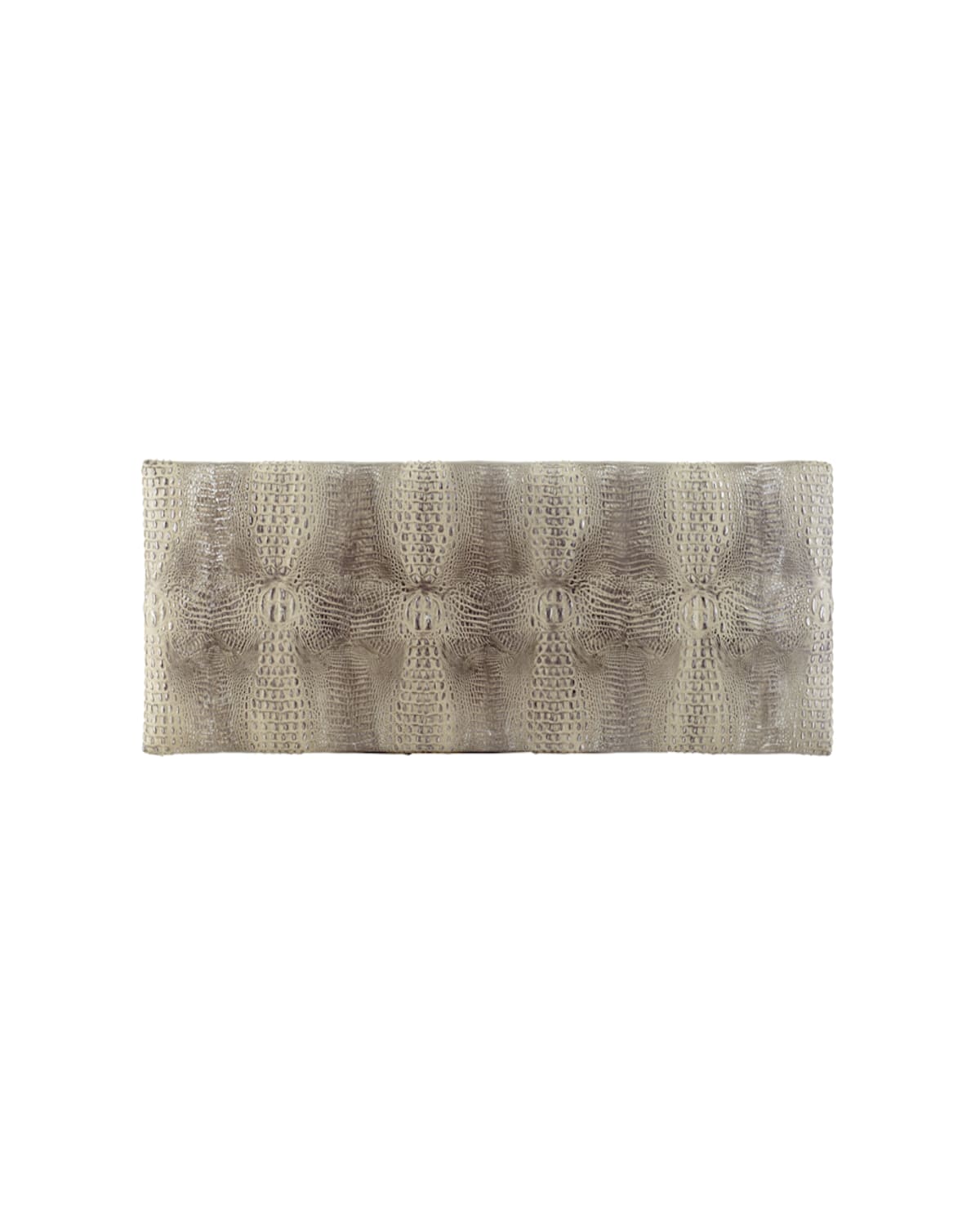 Massoud Moreletti Crocodile-embossed Bench In Silver Croc