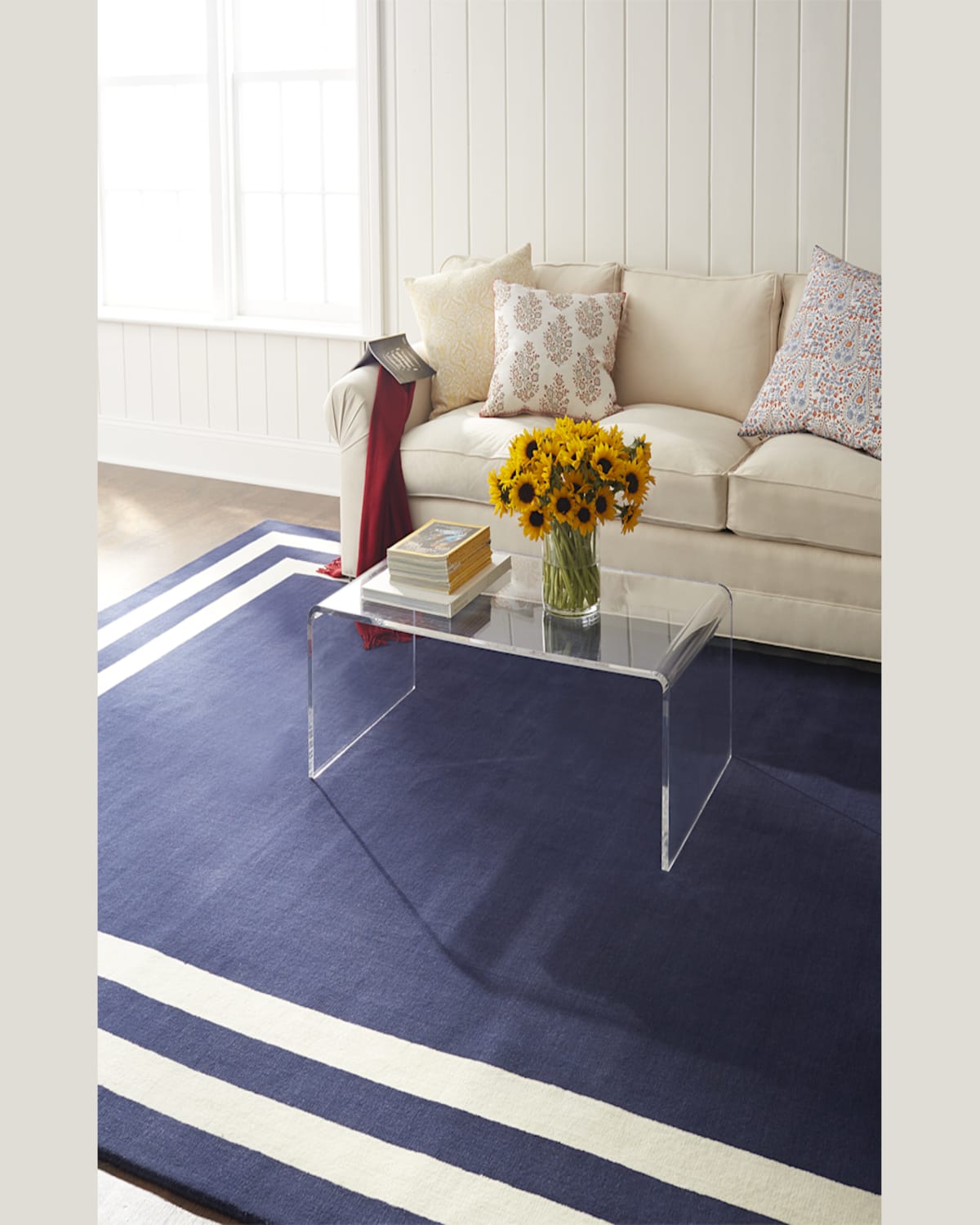 Polo Ralph Lauren Fitzgerald Border Rug, 8' X 10' In Midnight