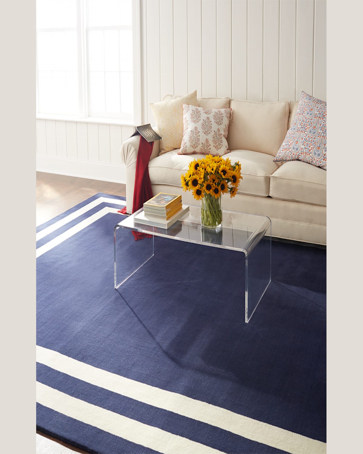 Polo Ralph Lauren Fitzgerald Border Rug, 8' X 10' In Midnight
