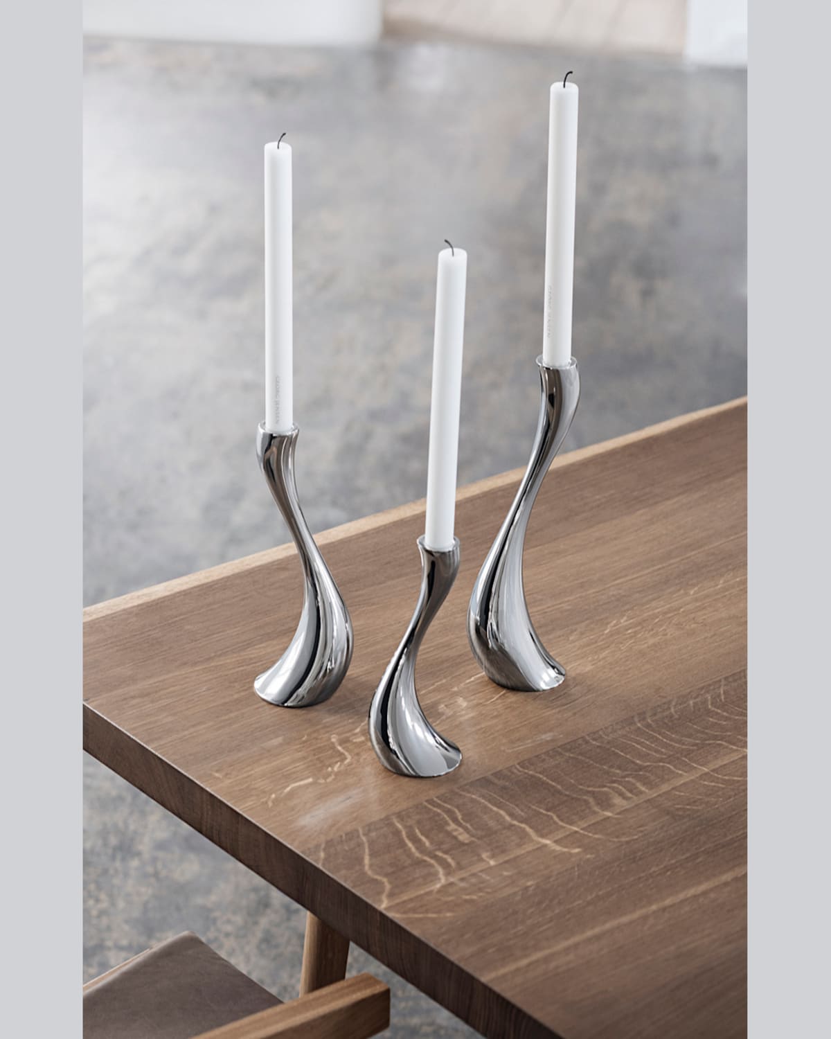 Georg Jensen Cobra Candleholders, 3-piece Set