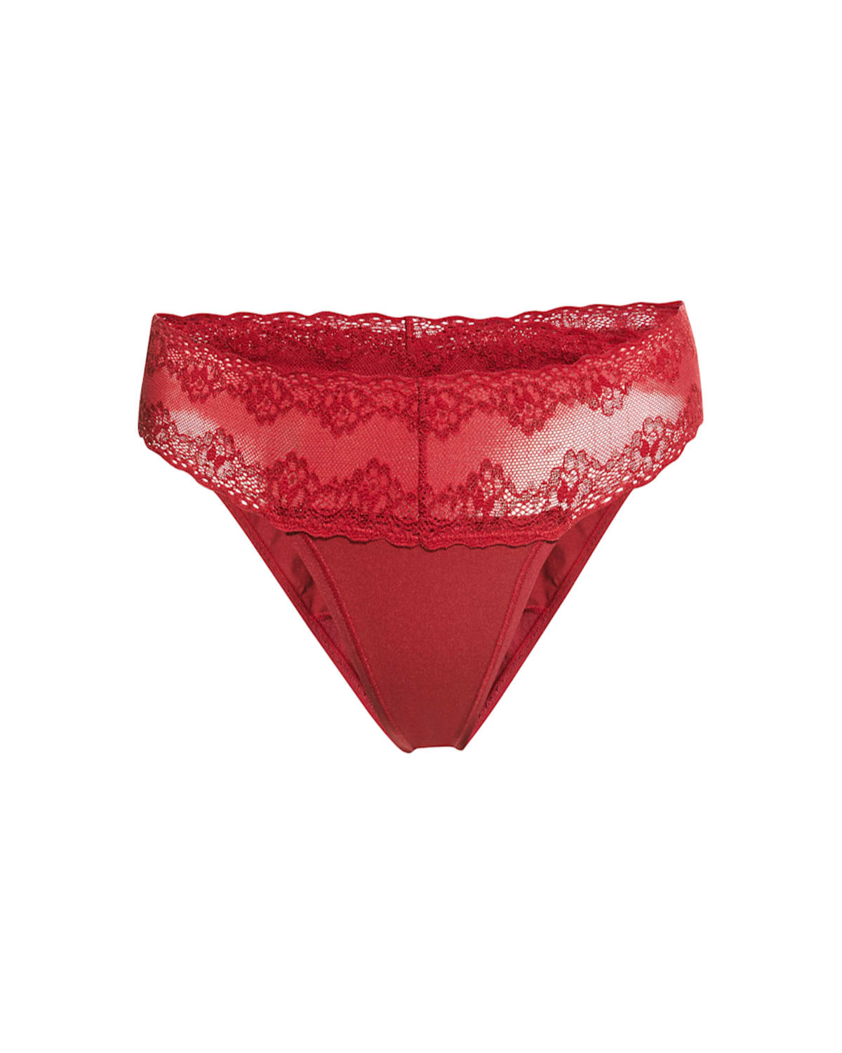 Natori Bliss Perfection Lace-trimmed Thong (one Size) In Cafe