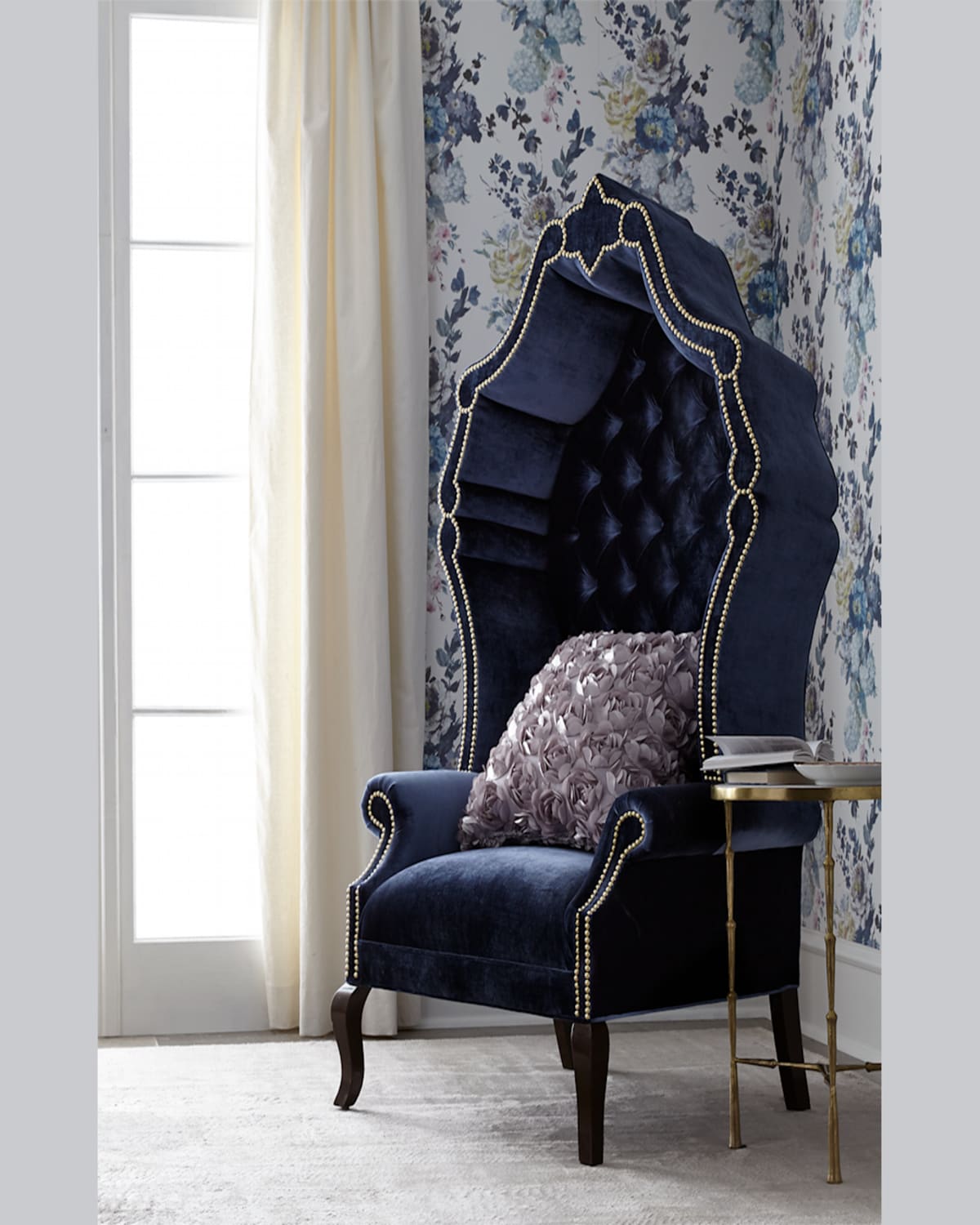 Haute House Antoinette Midnight Chair In Navy