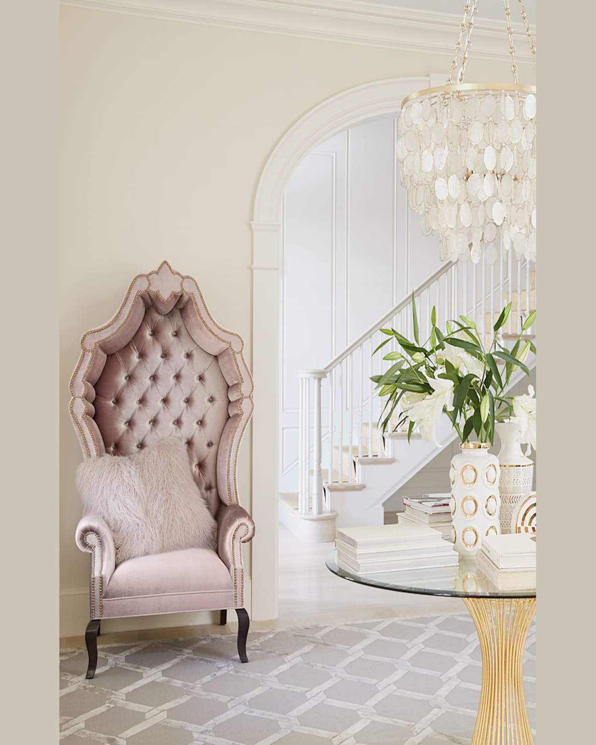 Shop Haute House Antoinette Tufted Chair In Amethyst