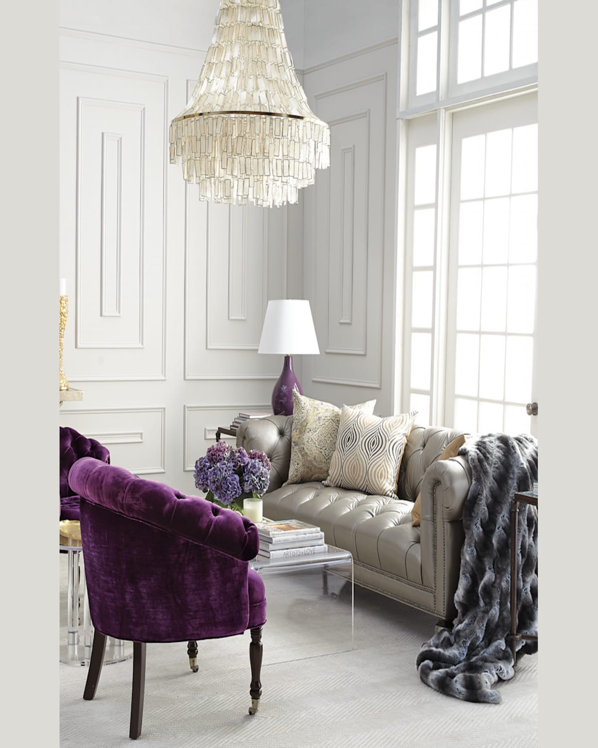 Haute House Sausalito Chair In Dark Purple