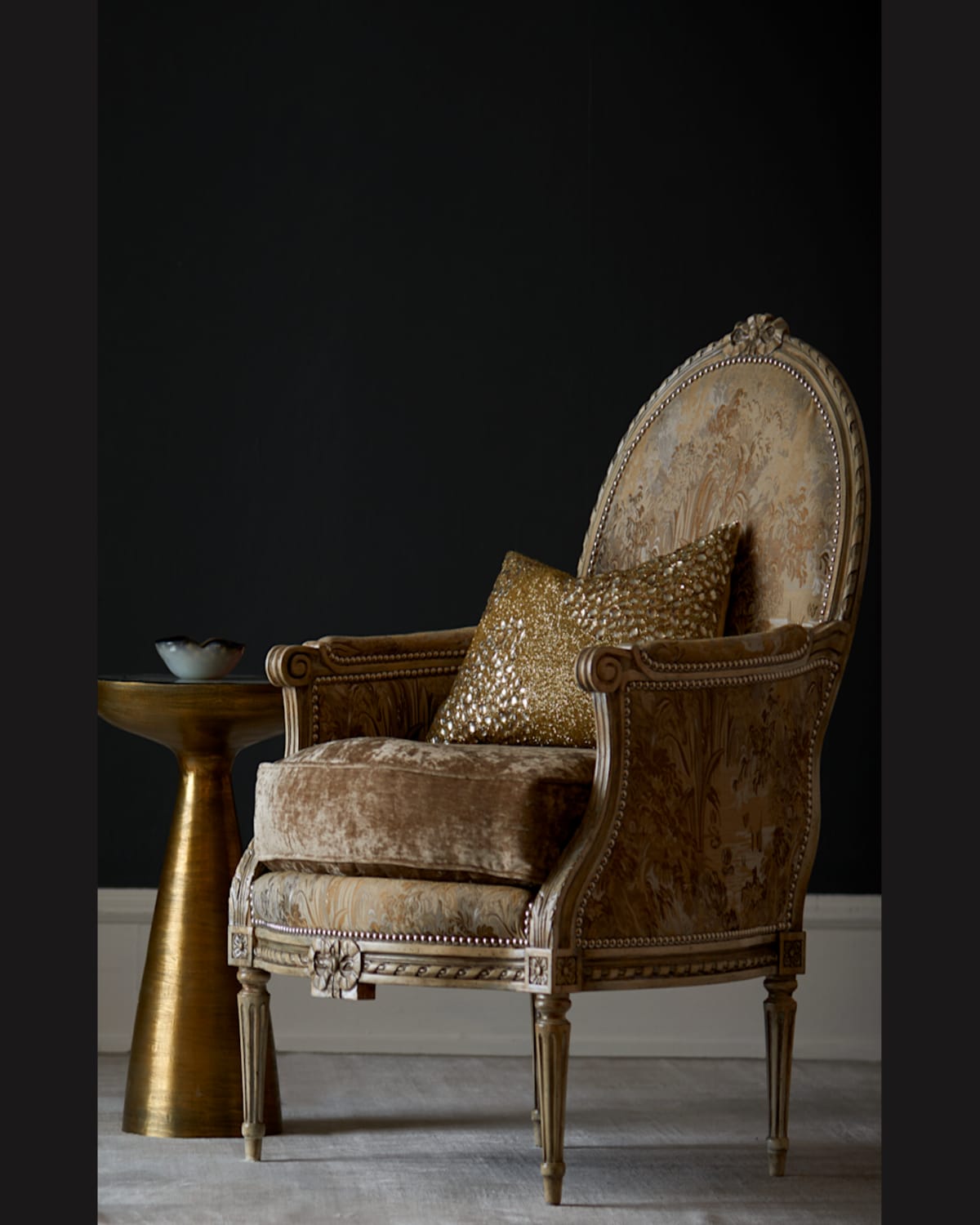 Massoud Tea Garden Chair In Soft Beige