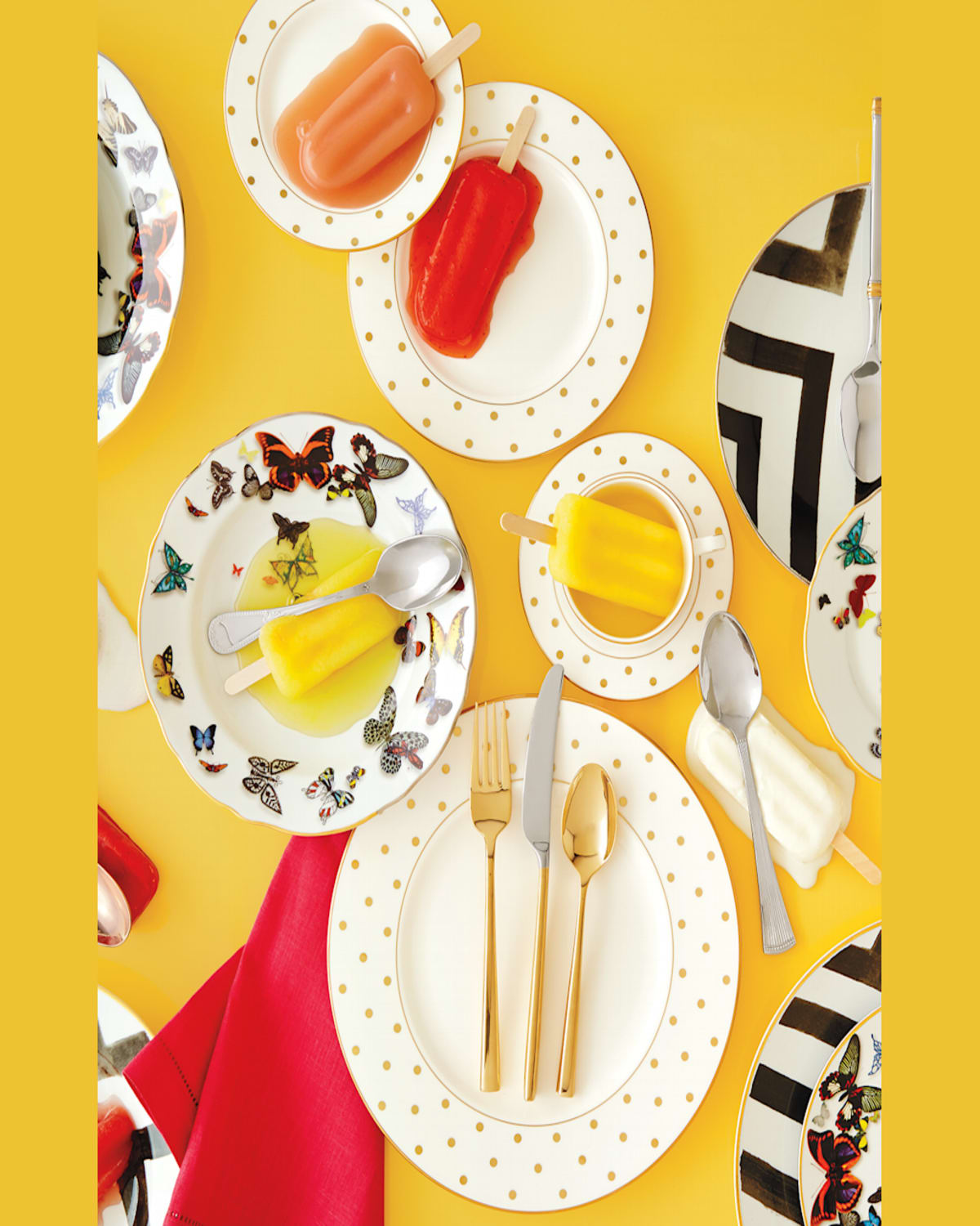Kate Spade Malmo 5-piece Goldtone Stainless Steel Flatware Set In Gold