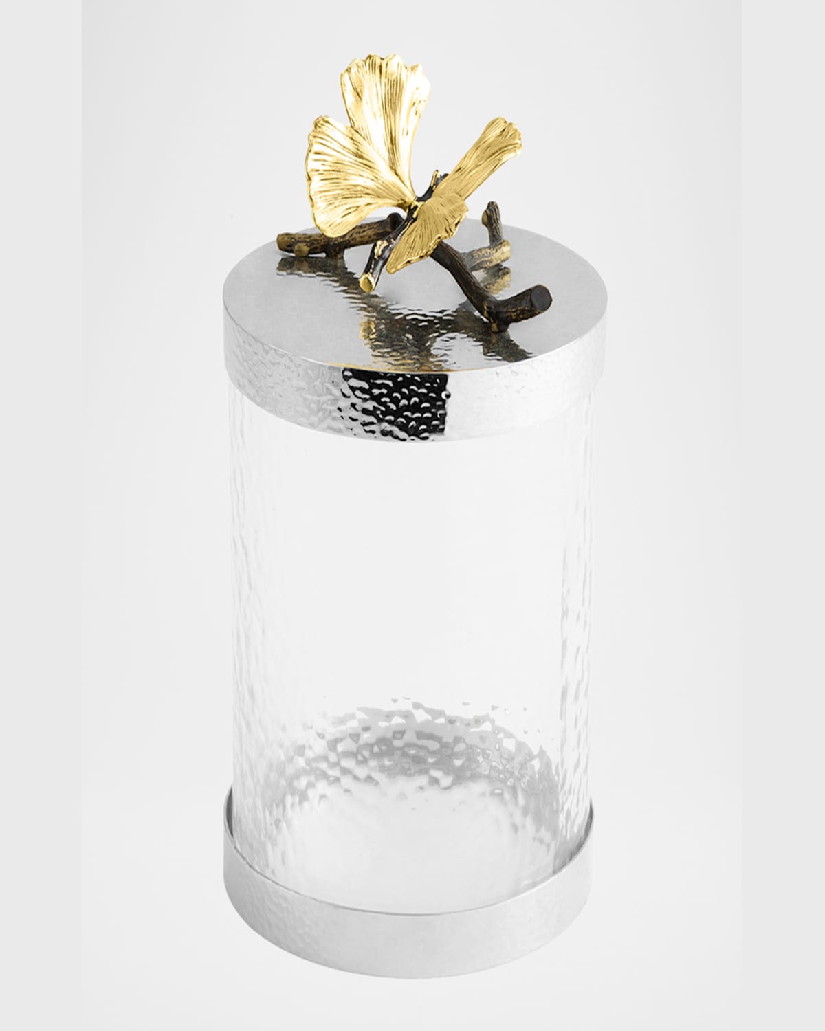 Michael Aram Butterfly Ginkgo Small Kitchen Canister In Clear