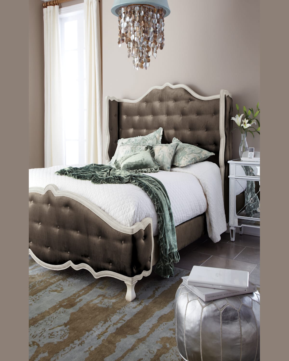 Haute House Taupe Tabitha Tufted King Bed