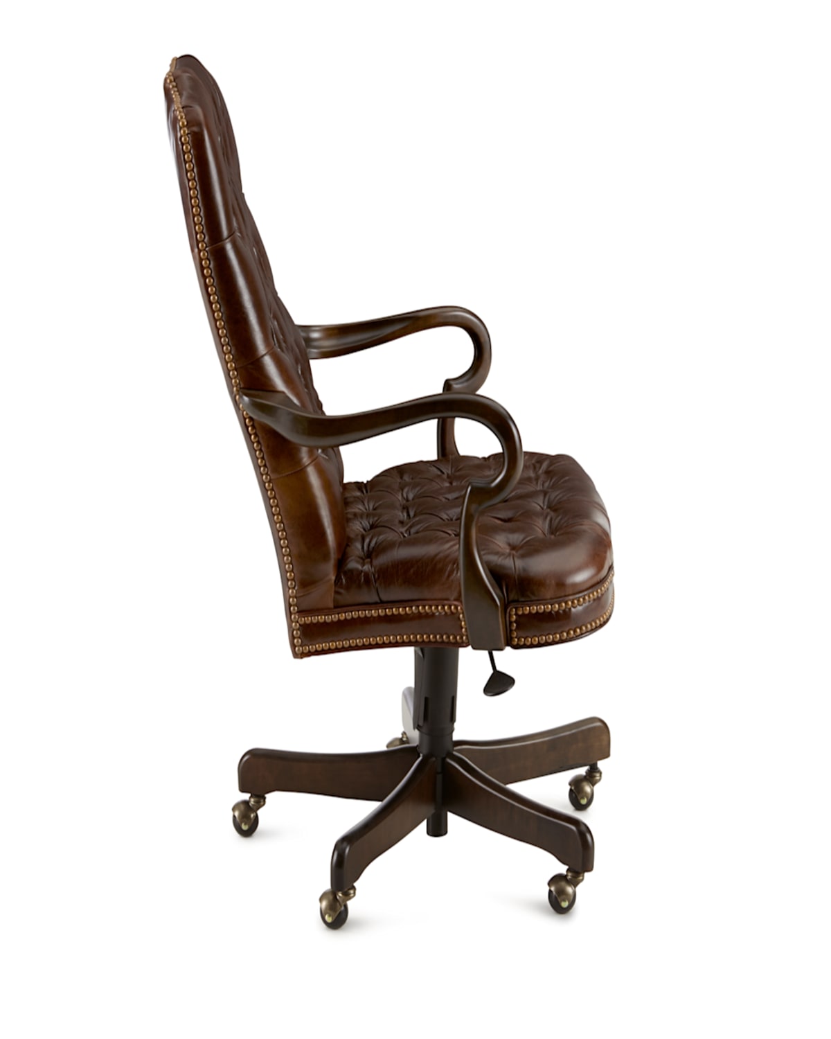 Massoud Blevens Tufted-leather Office Chair In Brown