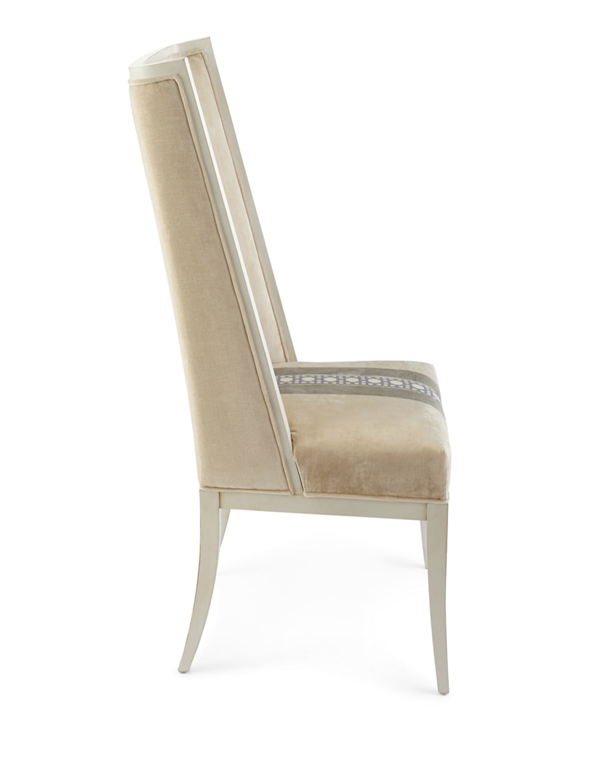 Massoud Thatcher Dining Chair In Oyster/ Charcoal