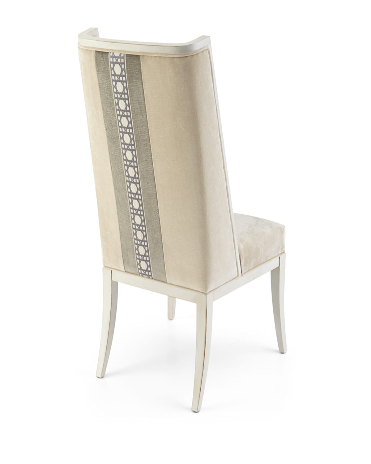 Massoud Thatcher Dining Chair In Oyster/ Charcoal