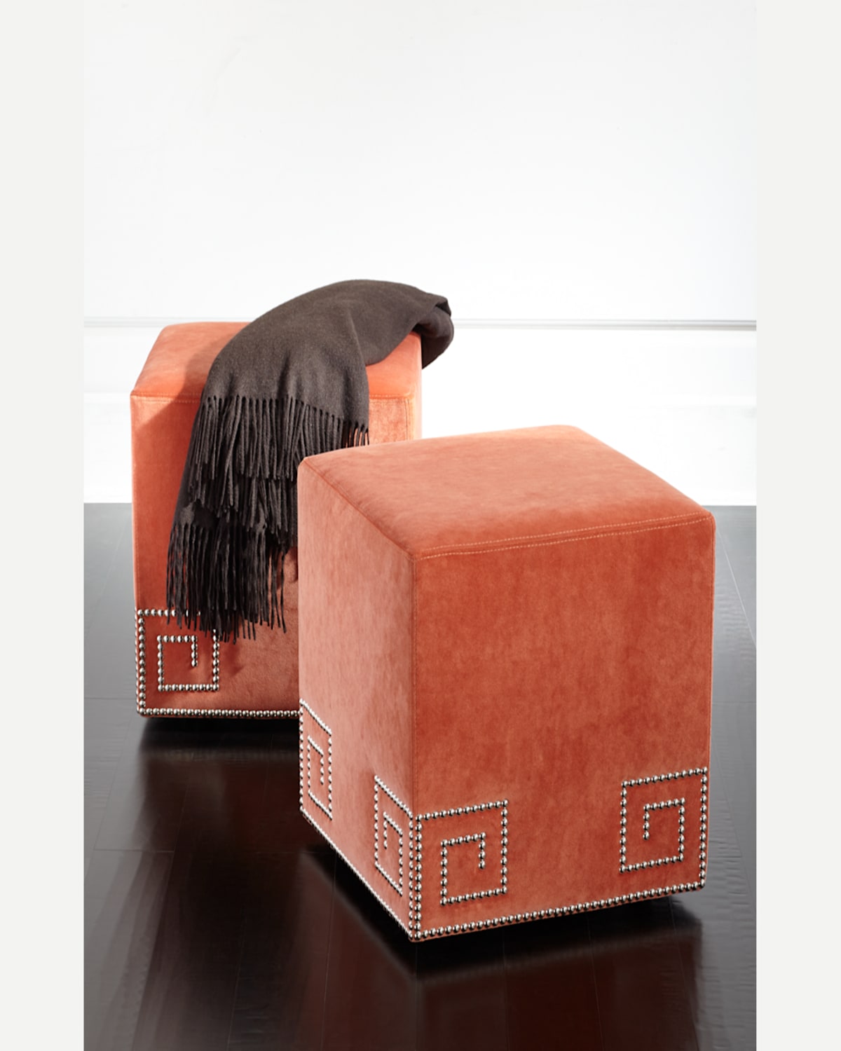 Massoud Honey Amber Ottoman In Amber