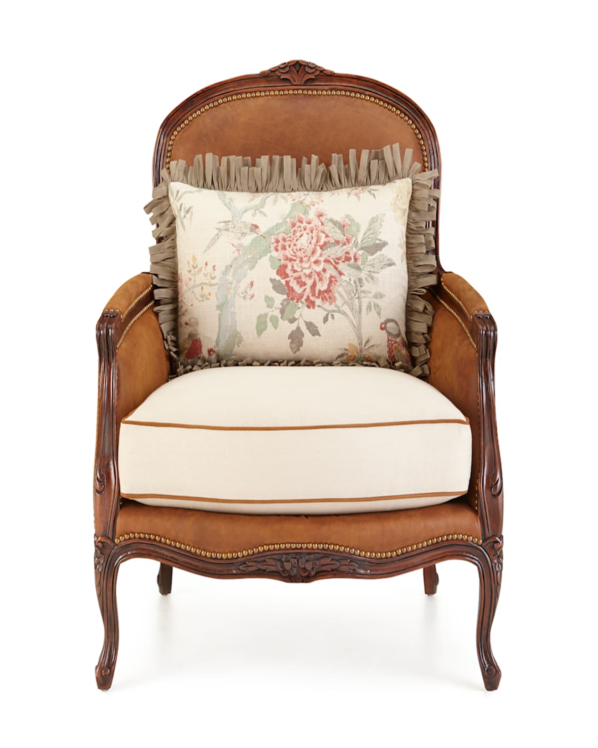 Massoud Cosette Chair In Medium Brown