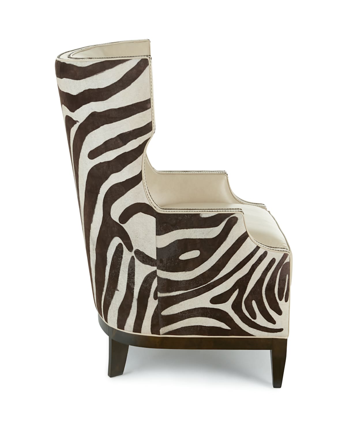 Massoud Borra Hairhide Chair In Beige