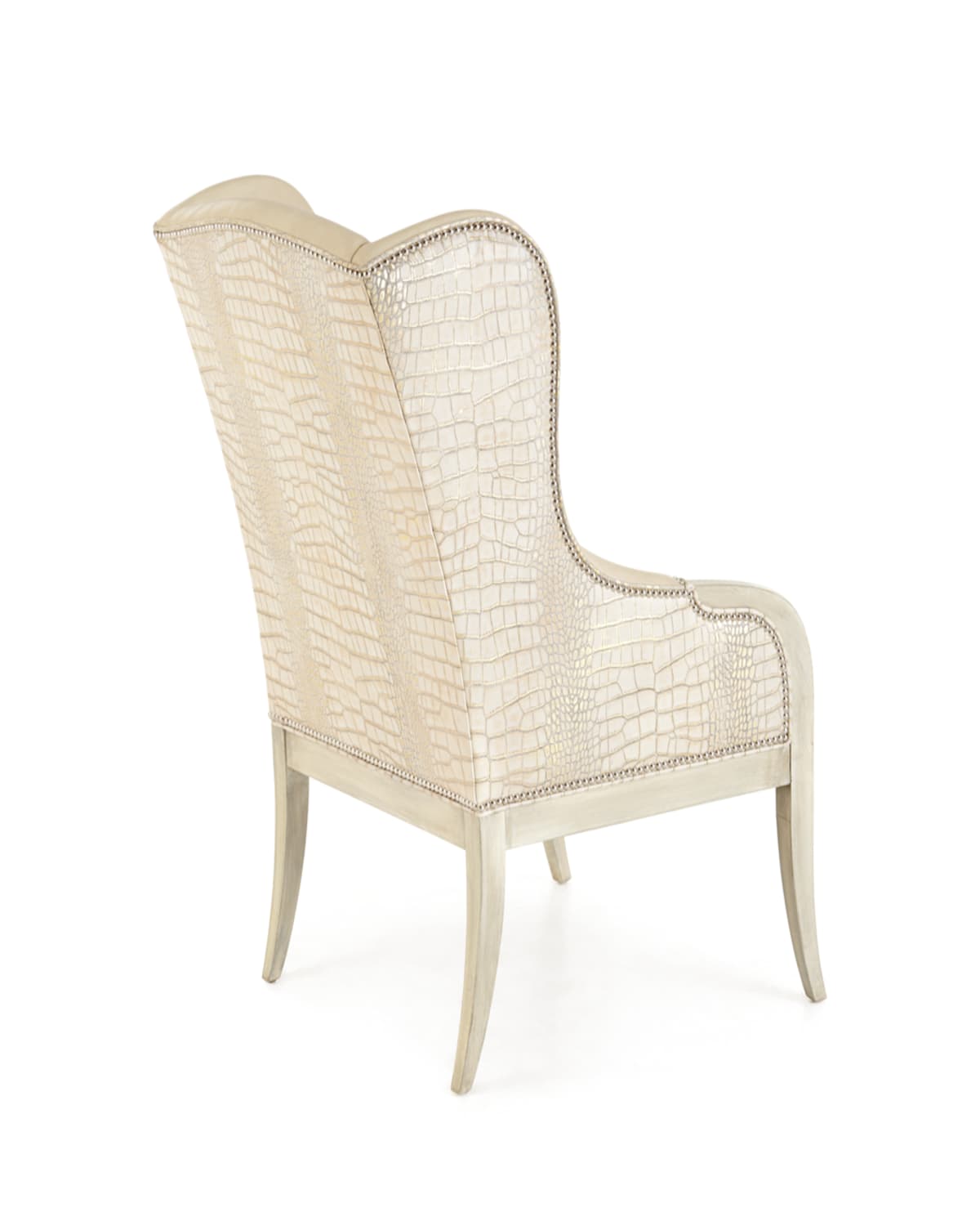 Massoud Granger Leather Chair In Cream