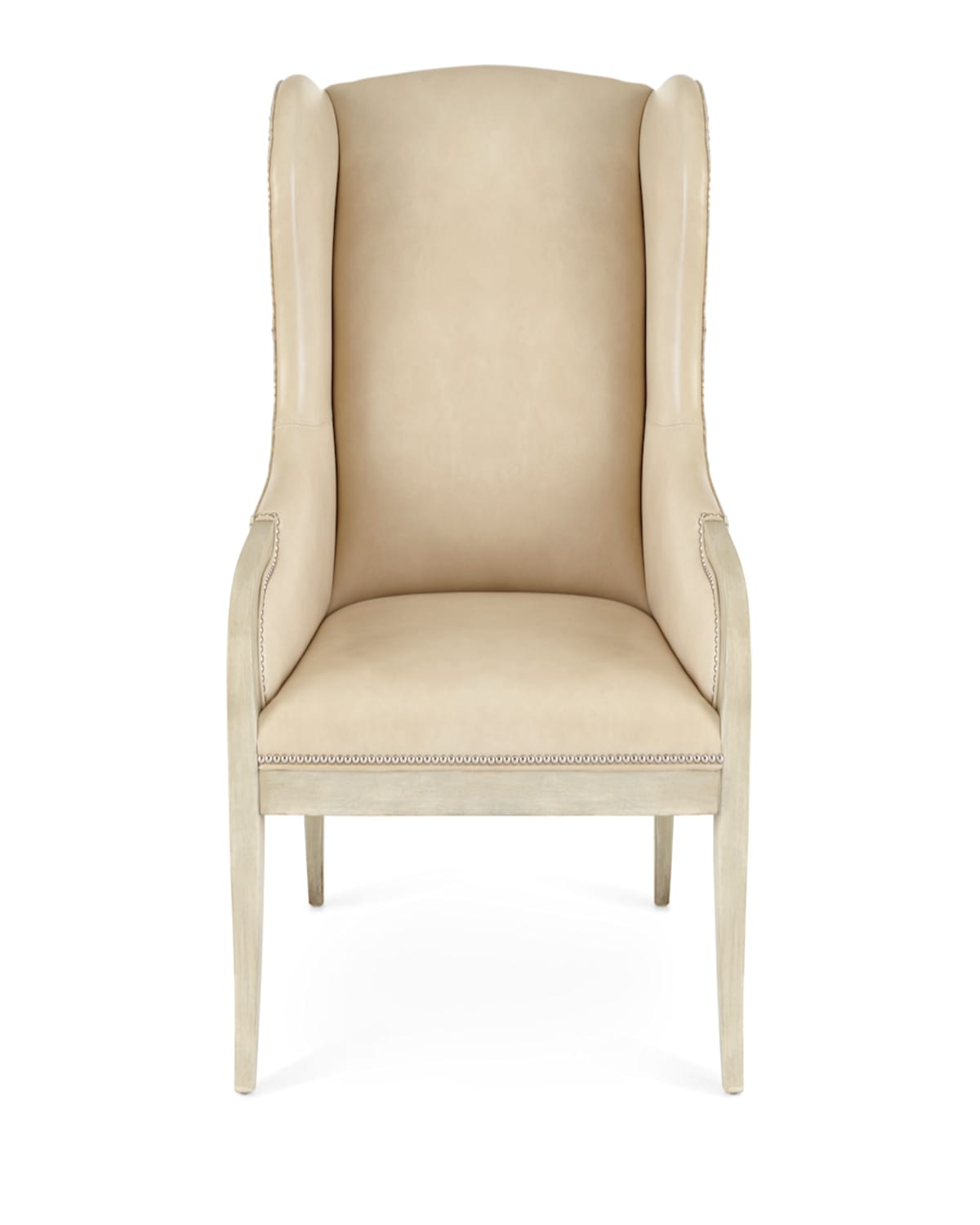 Massoud Granger Leather Chair In Cream