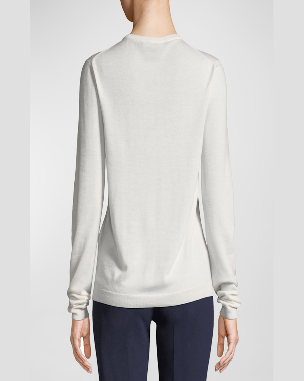 Polo Ralph Lauren Crewneck Long-sleeve Cashmere Sweater In Lux Cream