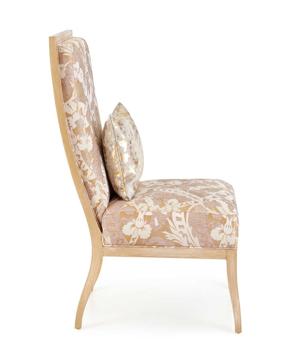 Massoud Amber Accent Chair In Gold / Ivory