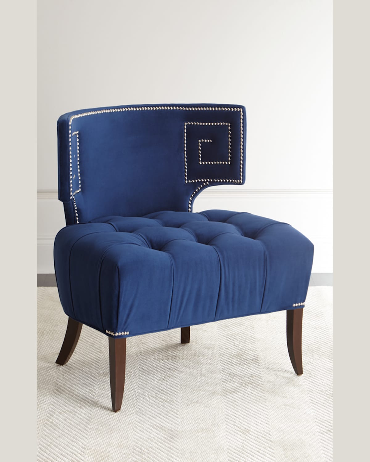 Haute House Marmont Tufted Chair In Navy