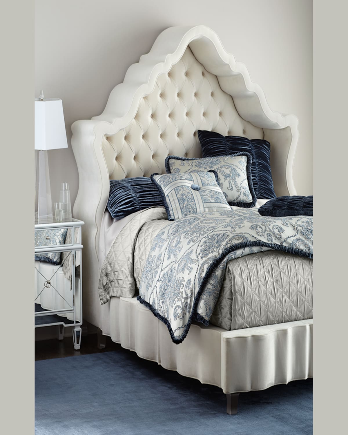Haute House Pantages Hooded California King Bed In Ivory