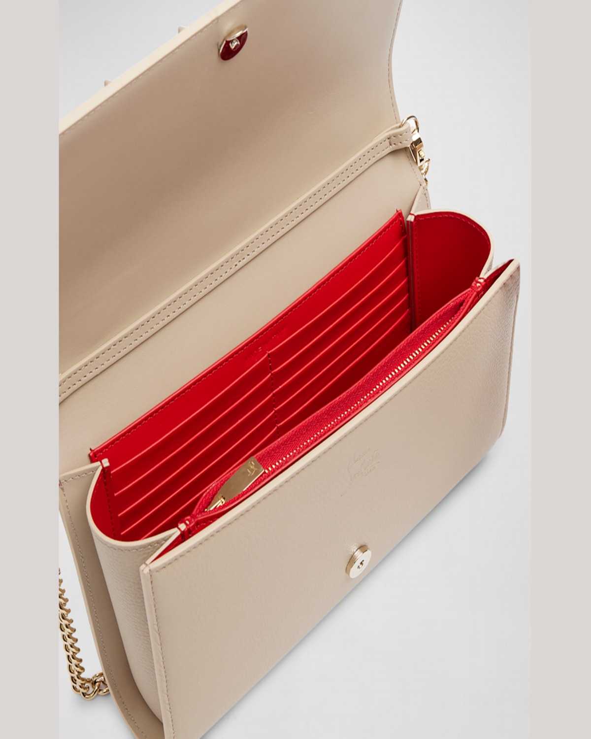 Christian Louboutin Paloma Clutch In Loubinthesky Leather In Vintage Rose