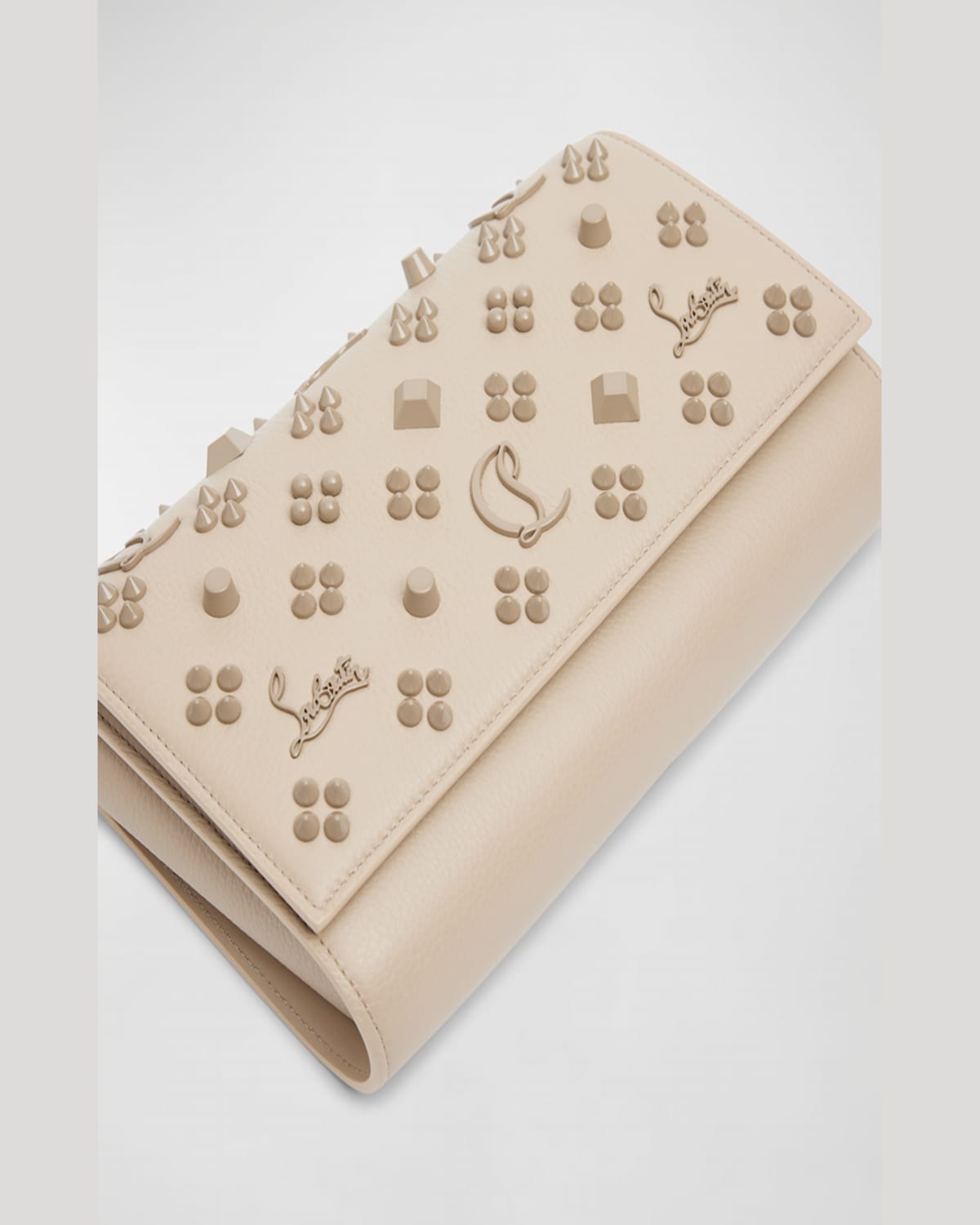 Christian Louboutin Paloma Clutch In Loubinthesky Leather In Vintage Rose
