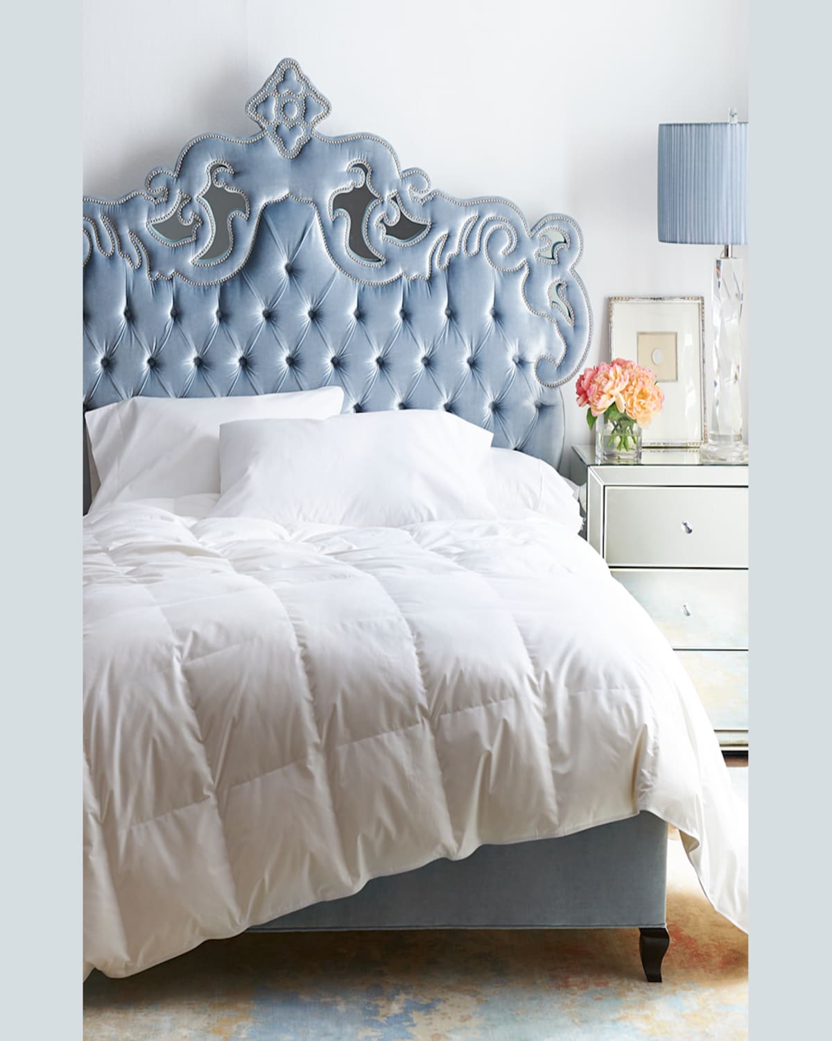 Haute House Julia Queen Tufted Bed In Light Blue