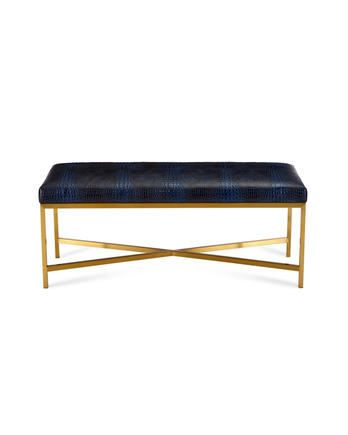 Massoud Toma Crocodile-embossed Bench In Navy