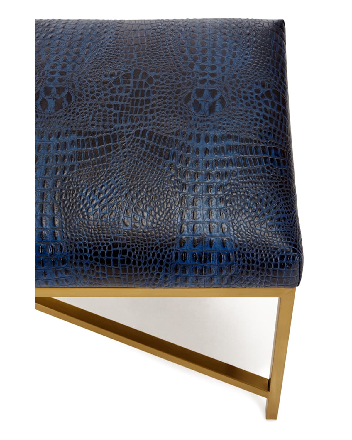 Massoud Toma Crocodile-embossed Bench In Navy