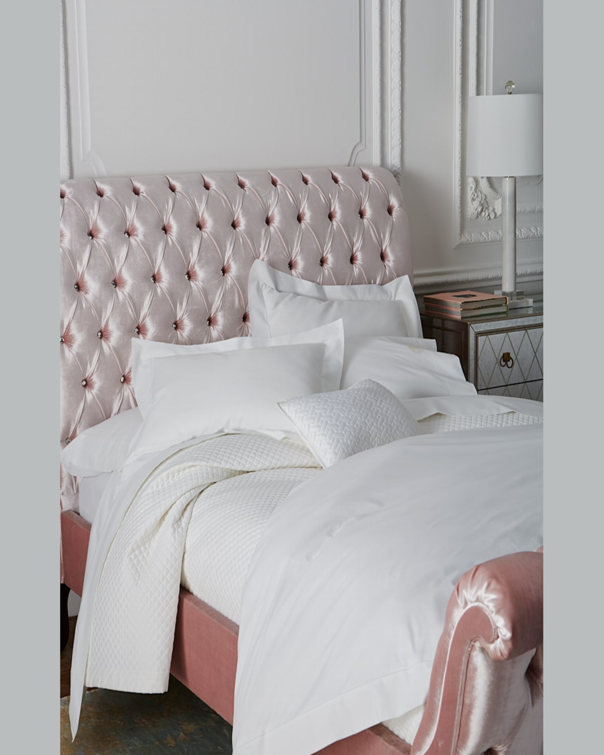 Haute House Duncan Fife Blush Tufted California King Bed In Blush