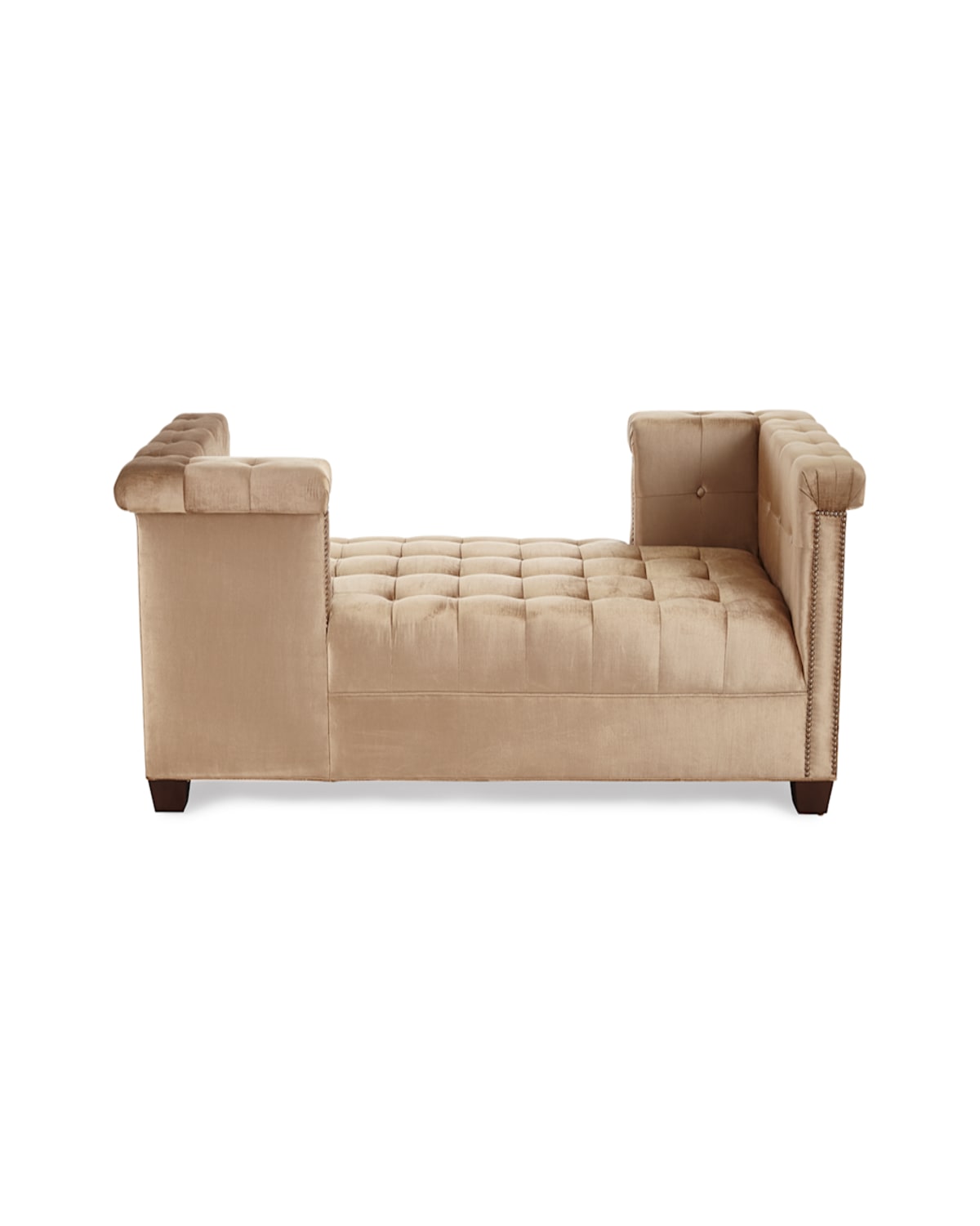 Haute House Majestic Tufted Wedge Chaise In Taupe