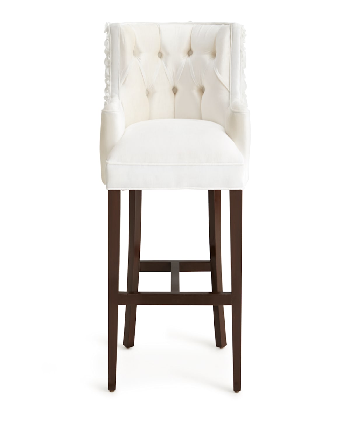 Haute House Tiffany Tufted Barstool In White