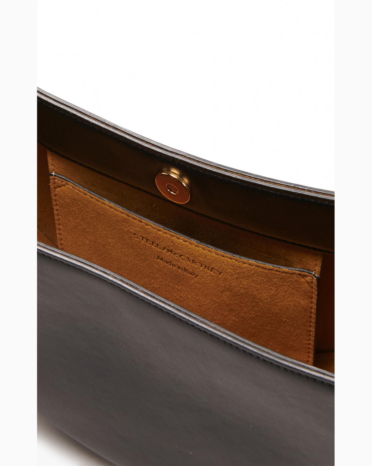 Stella Mccartney Falabella Mini Tote In Metallic Black Vegan Leather In Black