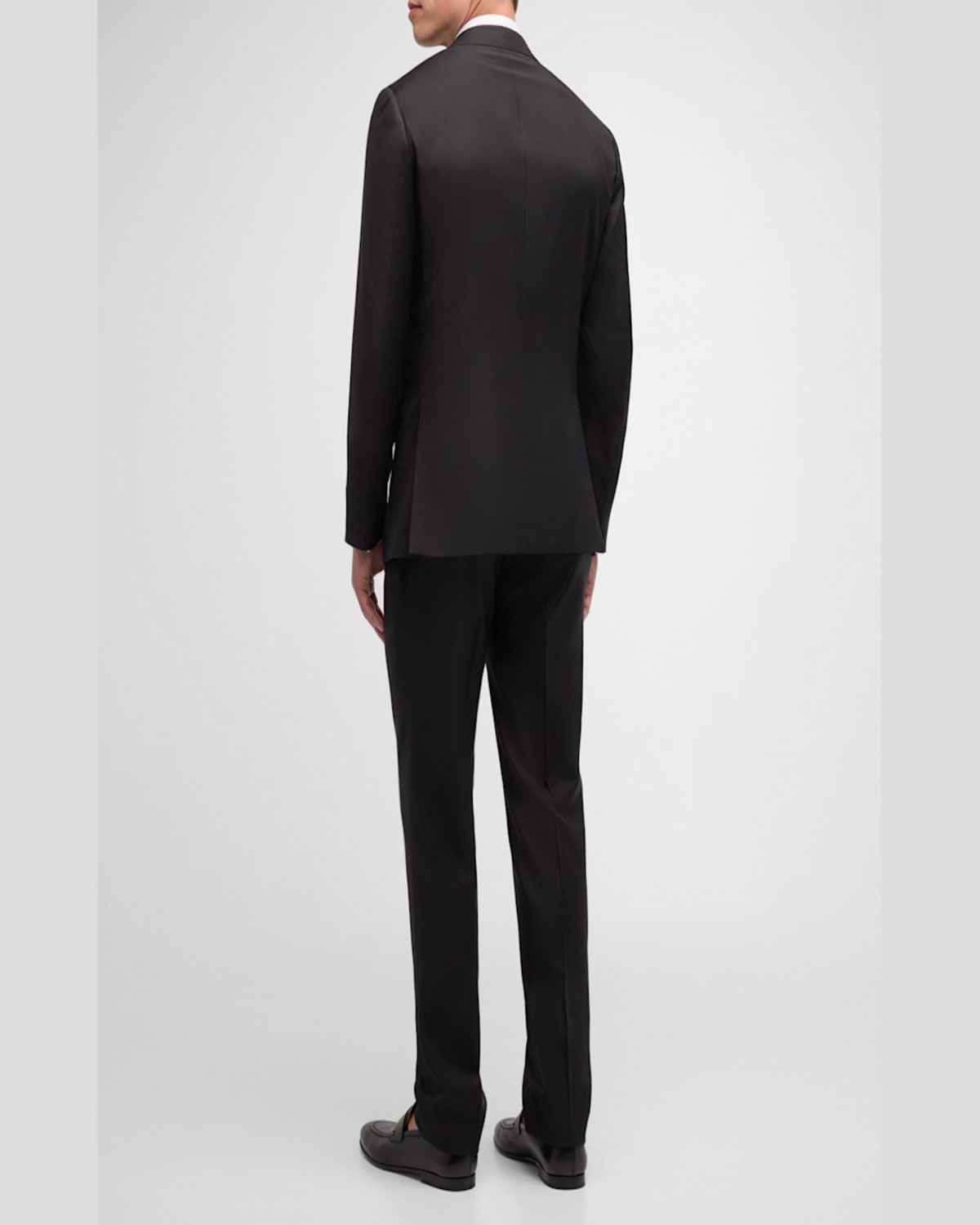 Isaia New Sanita Basic Wool Two-button Suit In Gray
