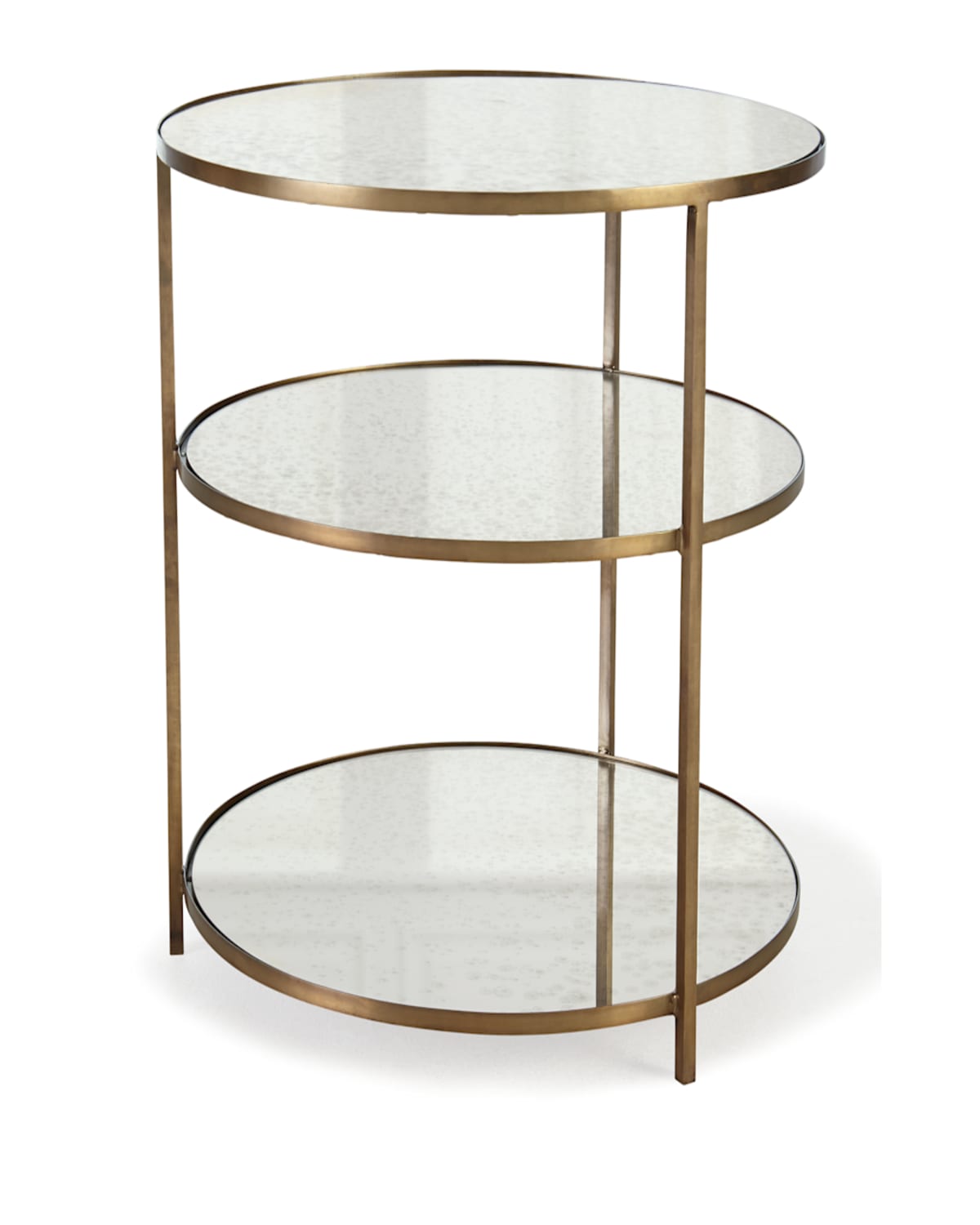 Arteriors Whitney Mirrored Side Table In Gold/mirrors