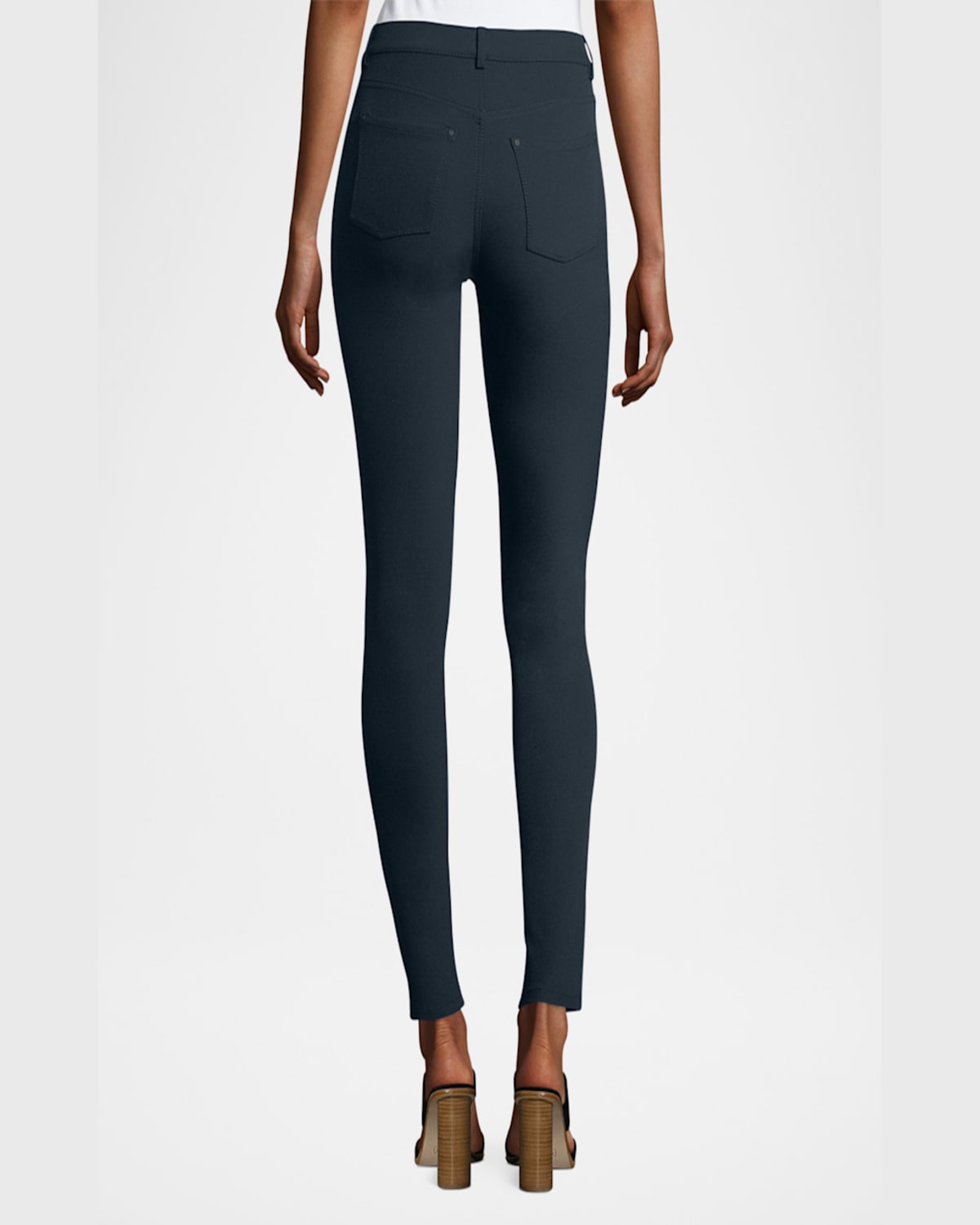 Lafayette 148 Mercer Acclaimed Stretch Mid-rise Skinny Jeans In Ink