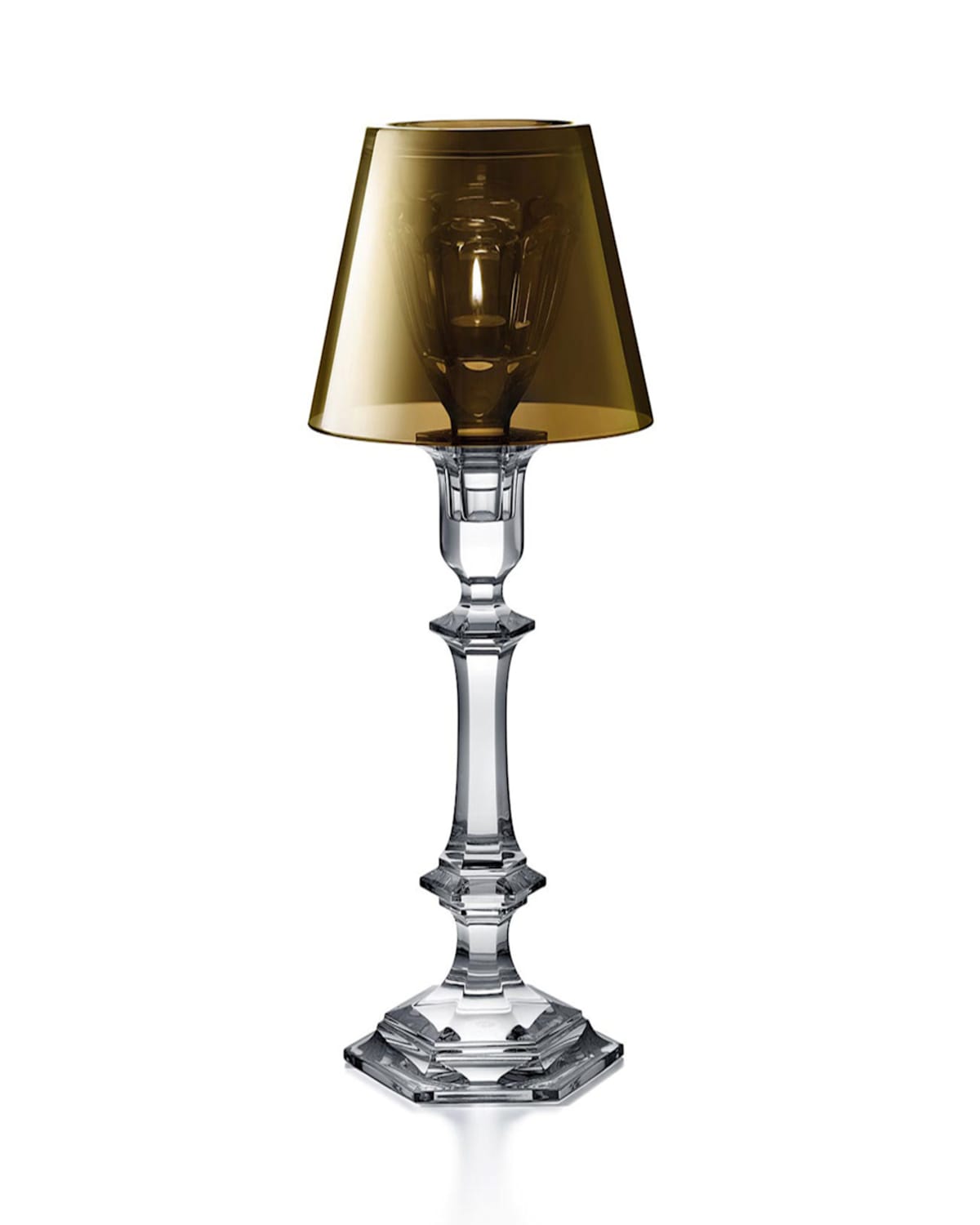 The Martha, By Baccarat Our Fire Candleholder & Shade In Gold