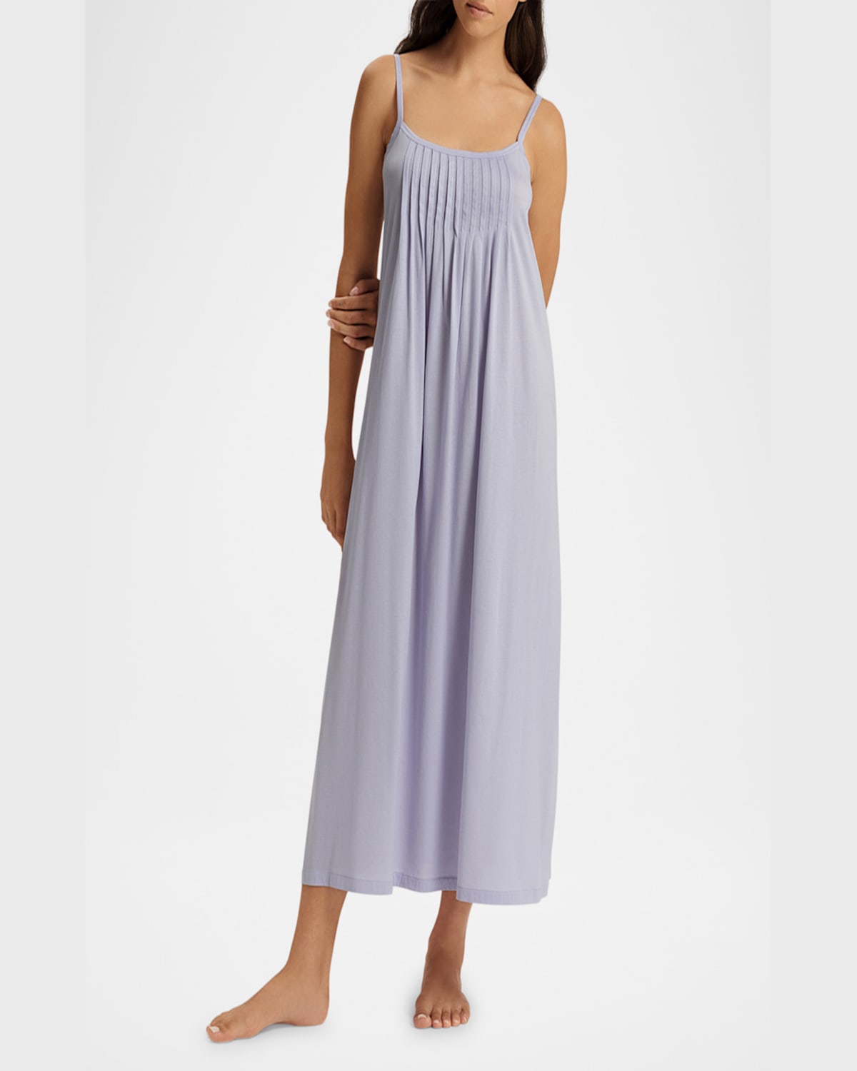 Hanro Womens Purple Heather Juliet Spaghetti-strap Cotton-jersey Night Dress Xs In Purple Heather