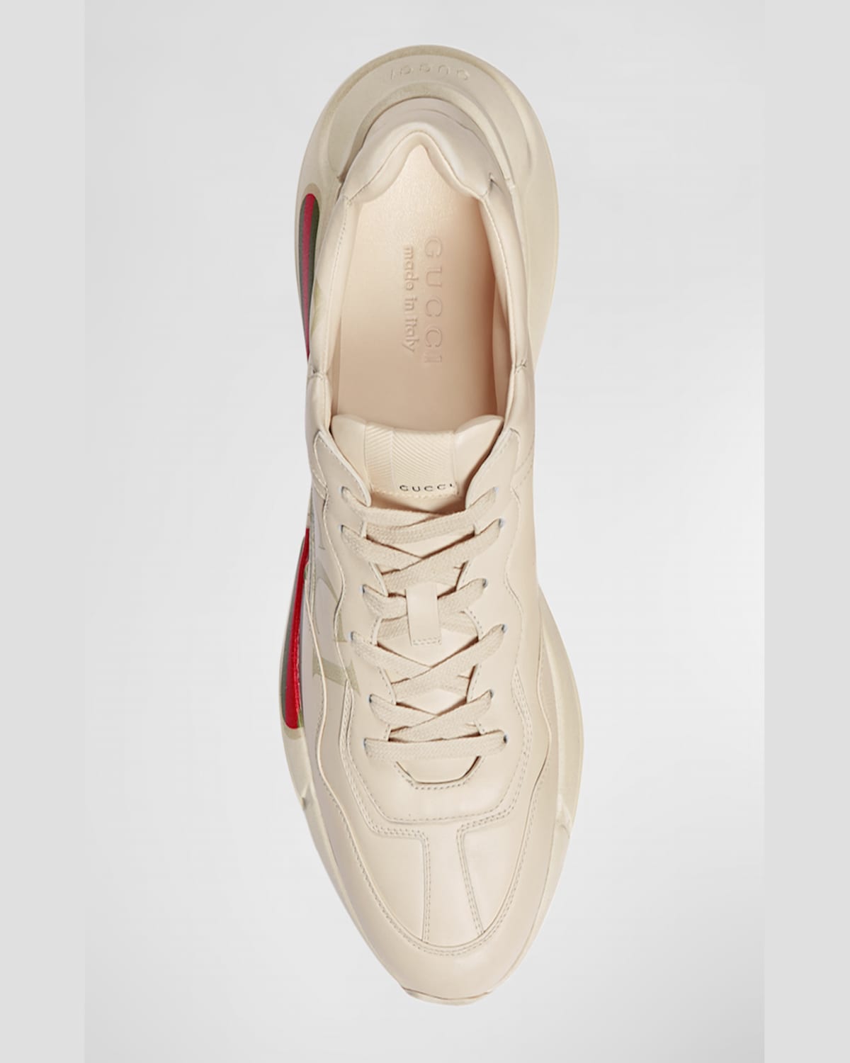 Gucci Men's Rhyton Retro Logo Sneakers In Ivory