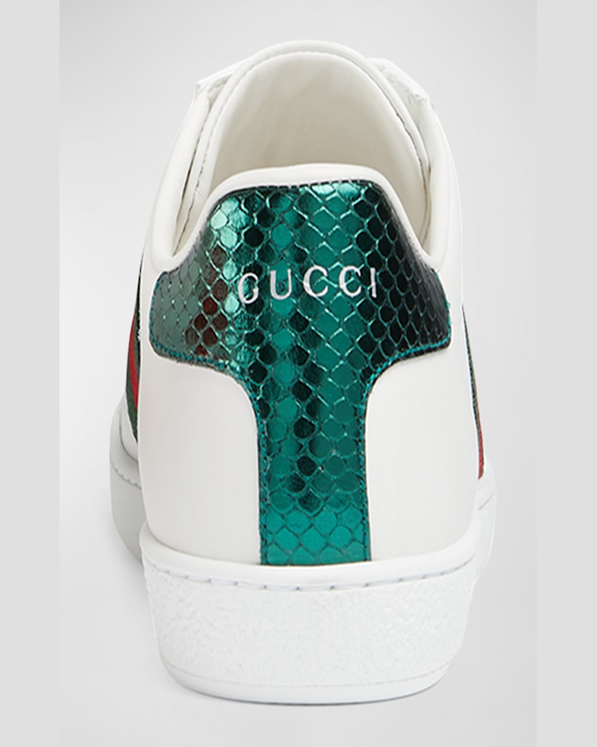 Shop Gucci New Ace Bee Sneakers In White