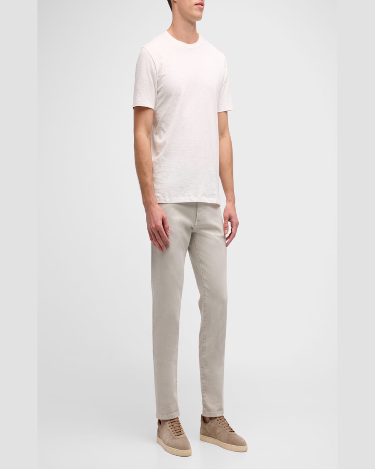 Theory Essential Crewneck Short Sleeve Tee In Rainstorm