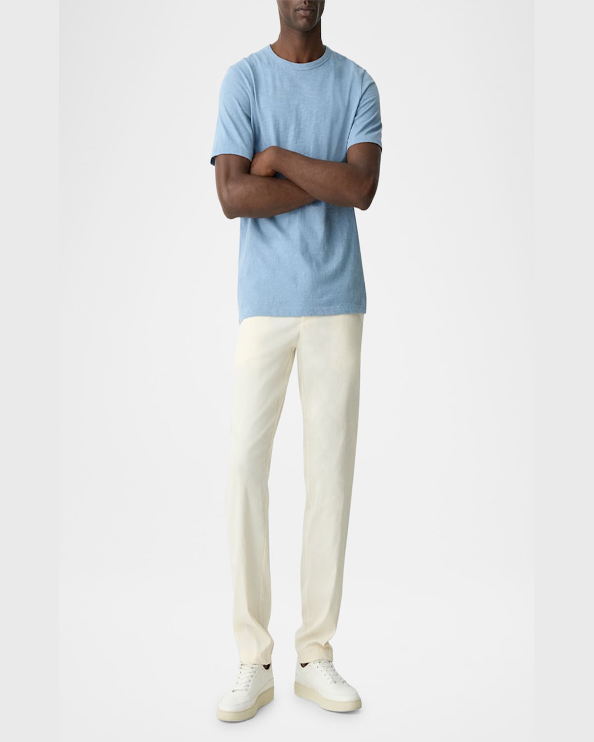 Theory Essential Crewneck Short Sleeve Tee In Rainstorm