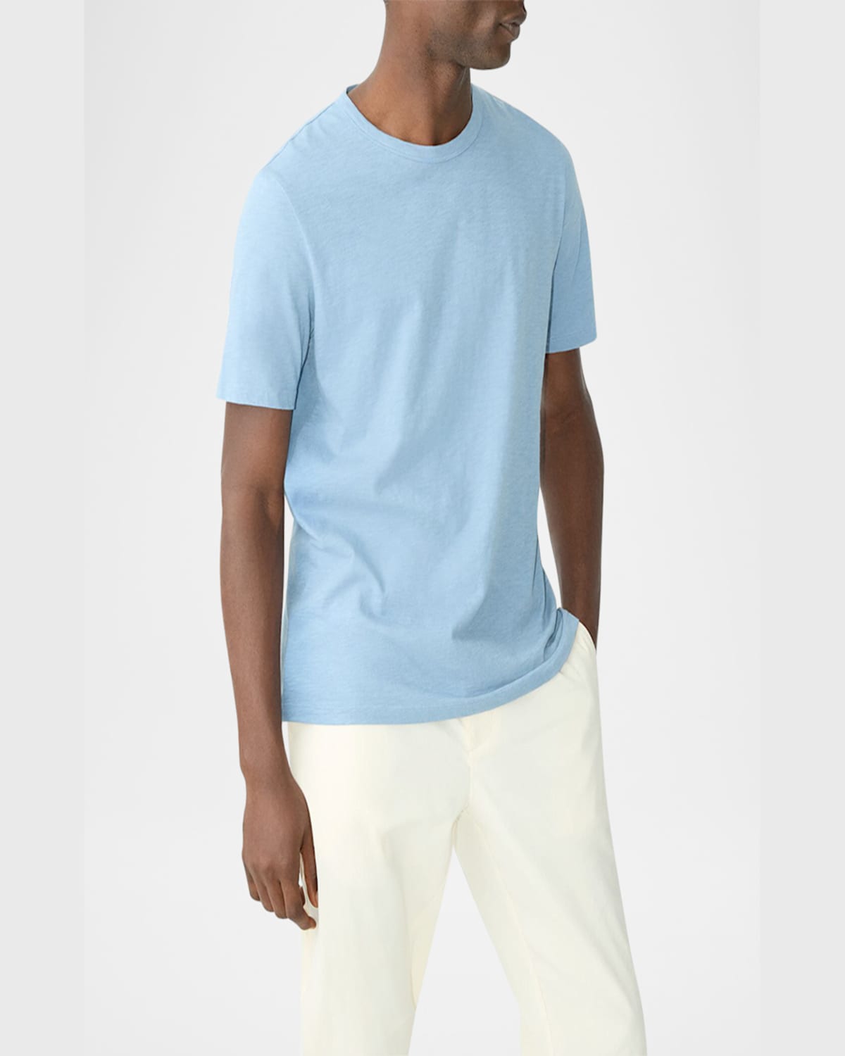 Theory Essential Crewneck Short Sleeve Tee In Rainstorm
