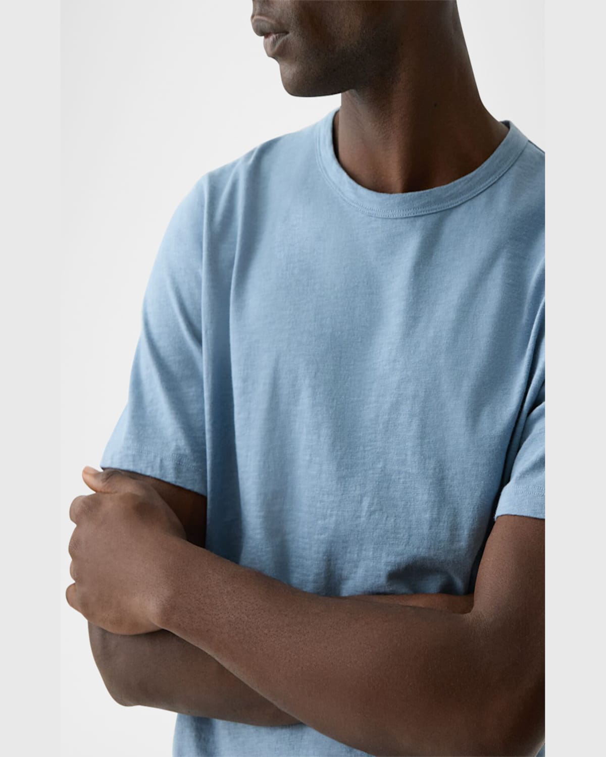 Theory Essential Crewneck Short Sleeve Tee In Rainstorm