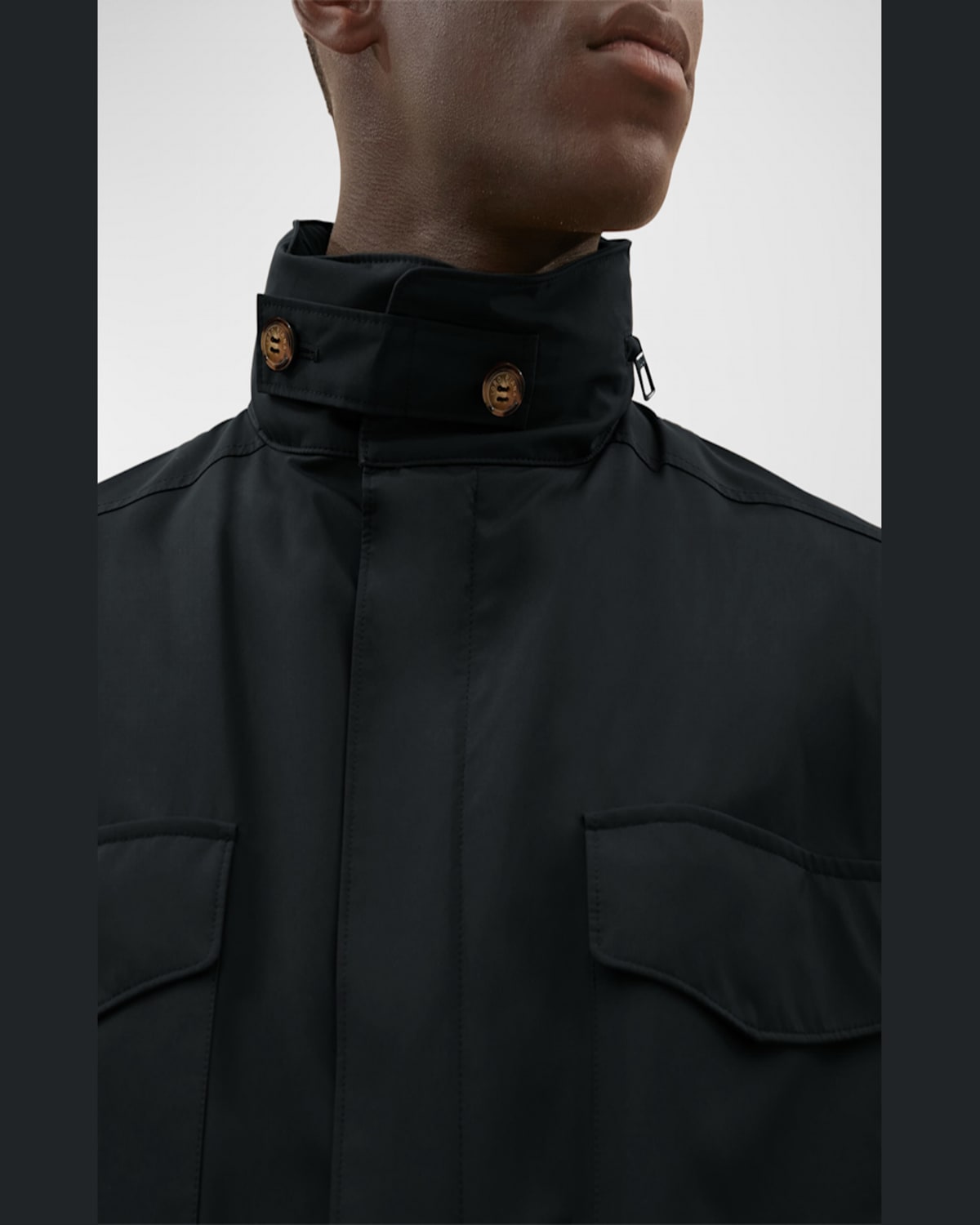 Loro Piana Linen And Silk-blend Field Jacket In Brown