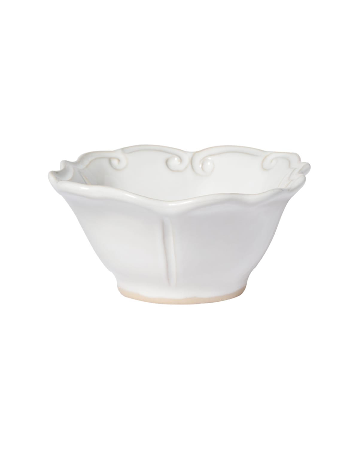 Vietri Incanto Stone Baroque Cereal Bowl, White