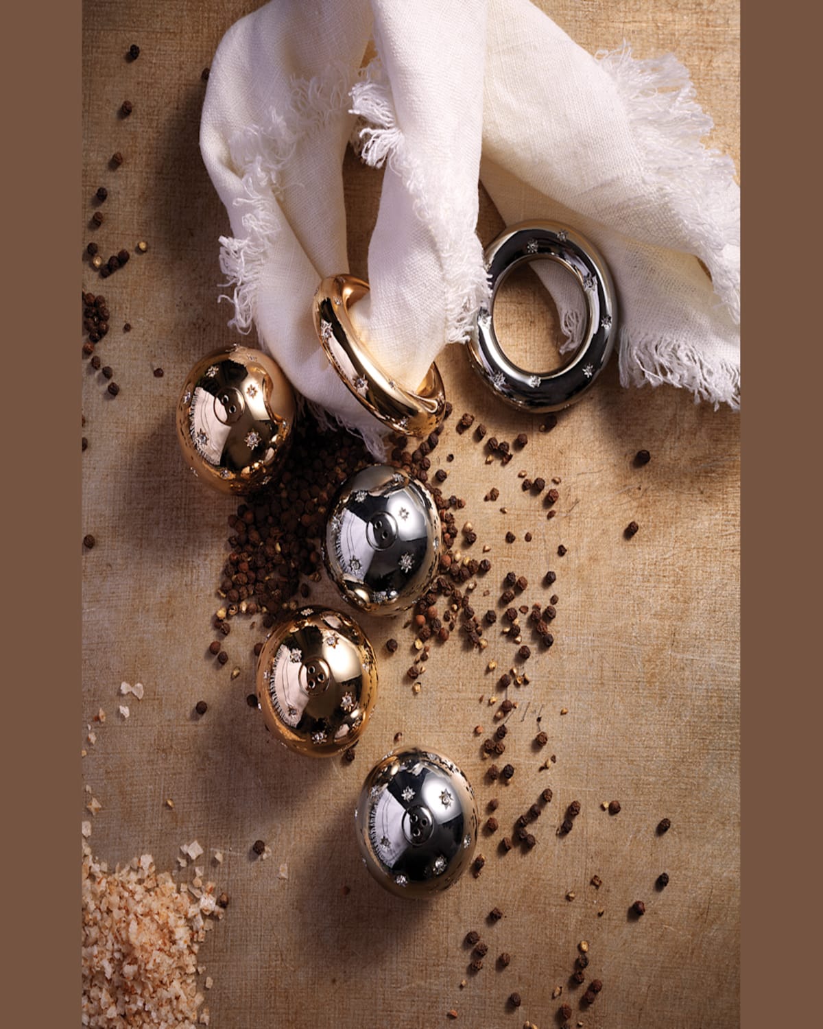 L'objet Stars Spice Jewels Salt & Pepper Shakers, Set Of 2